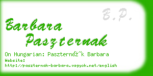 barbara paszternak business card